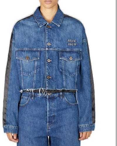 miu miu blue jacket|miumiu cotton coats for women.